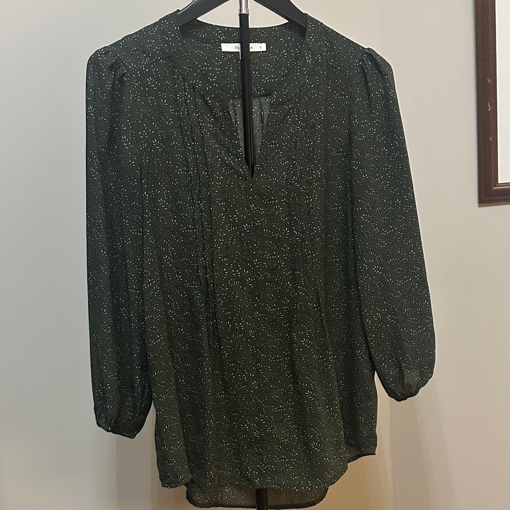 Fun 2 Fun Dark Green Blouse